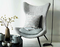 Foto: höpke Möbelstoff activeline mit Easy clean veredelt, Sessel mit Kissen