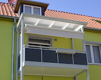 Markise mit ausfahrbarem Volant Raumausstatter Ritter Sangerhausen